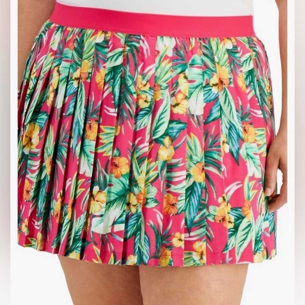 Ideology Tropical Print Pleated Skort XXL